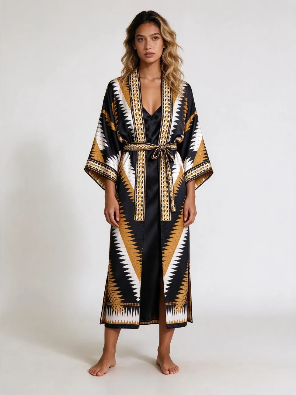 Anyaman silk kimono