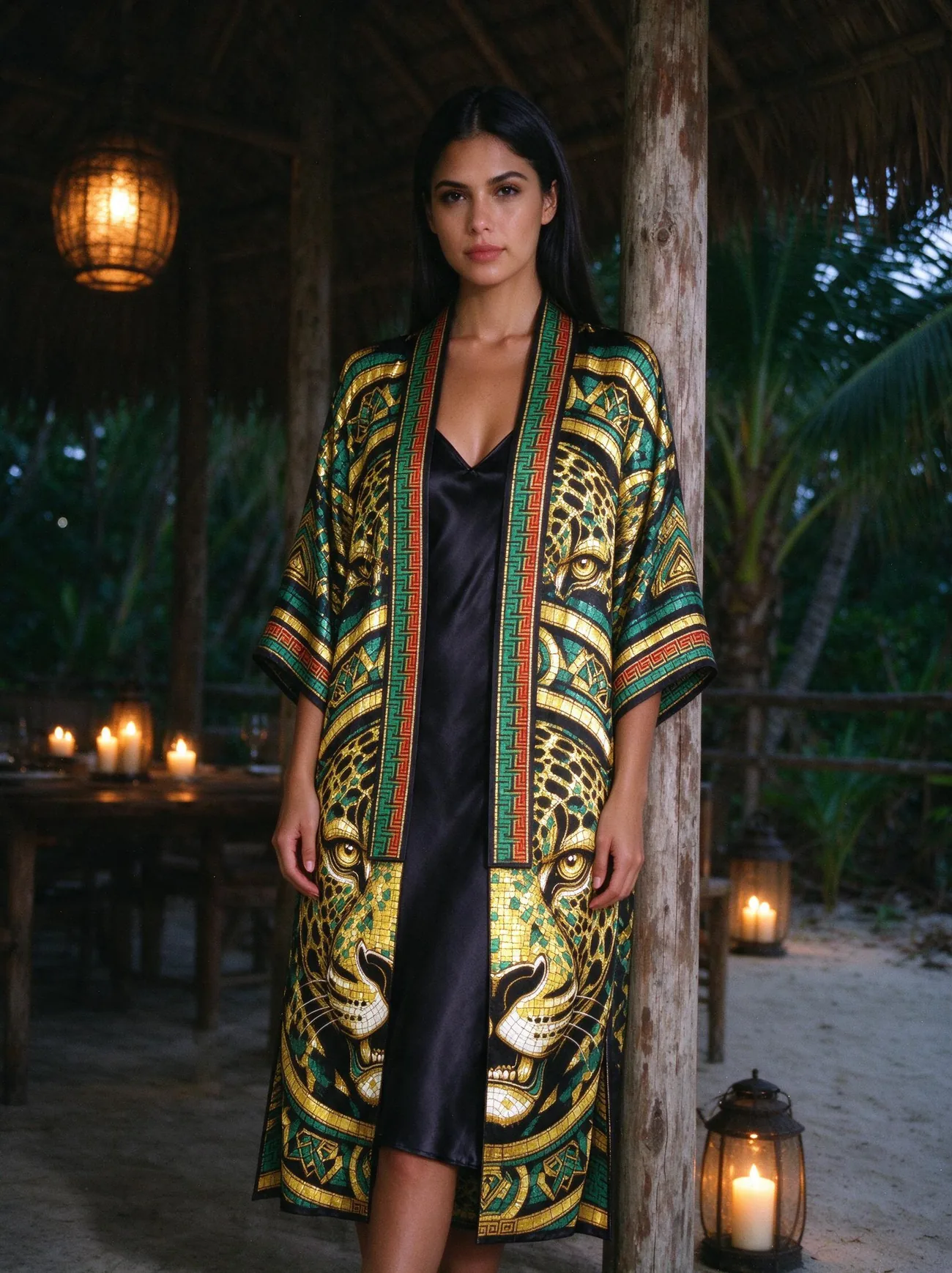 Balam kimono, worn in Tulum