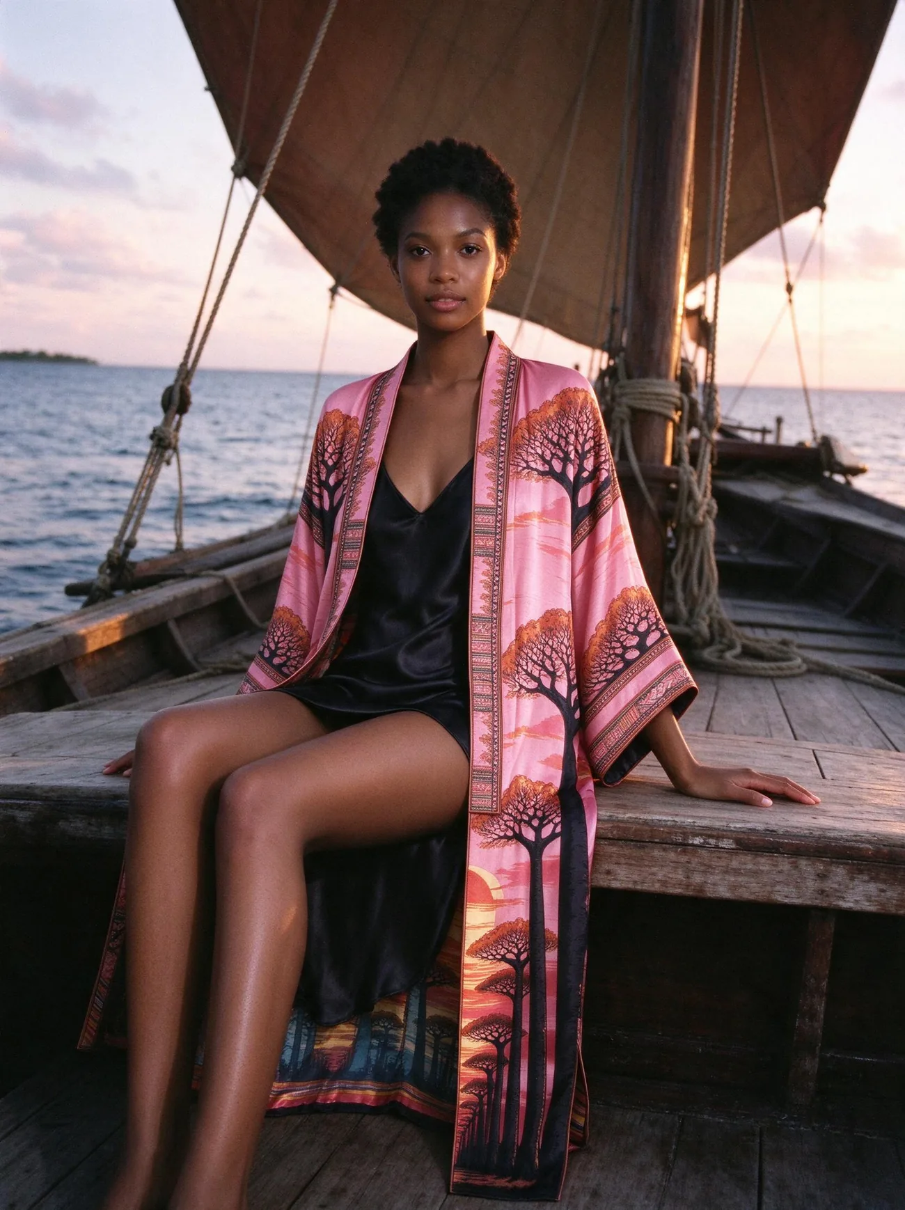 Baobab kimono, worn in Nosy Be