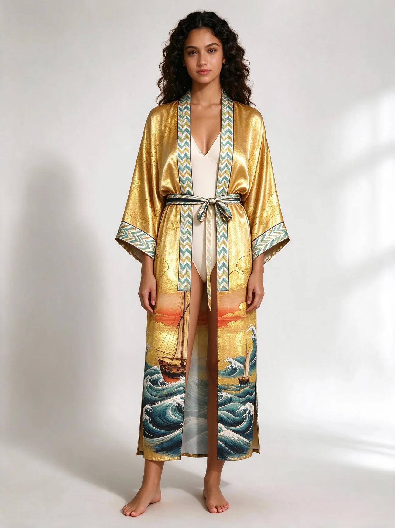 Dhow silk kimono