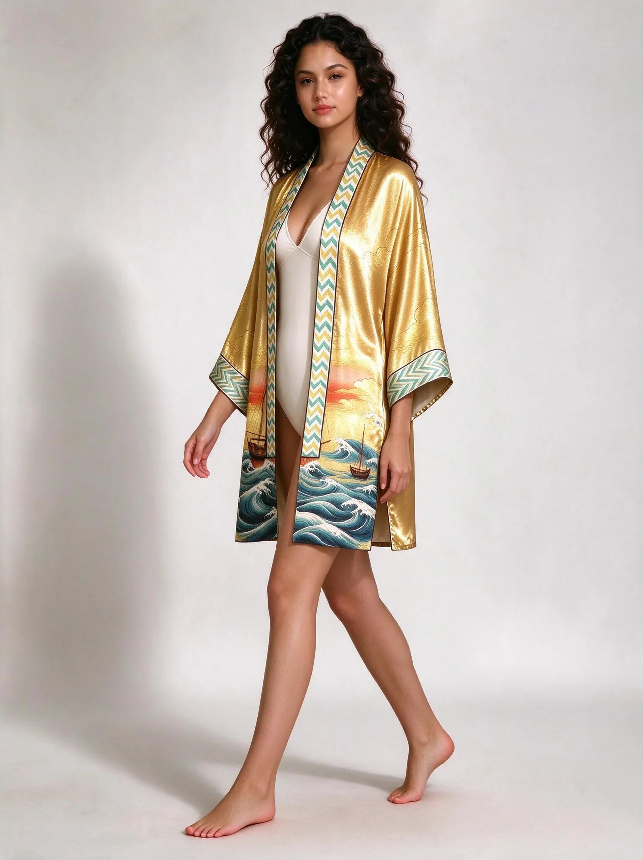 Dhow kimono, short · in movement