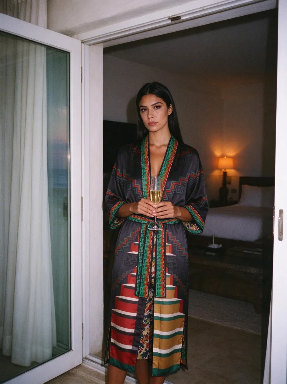 Escalera kimono, belted for dinner