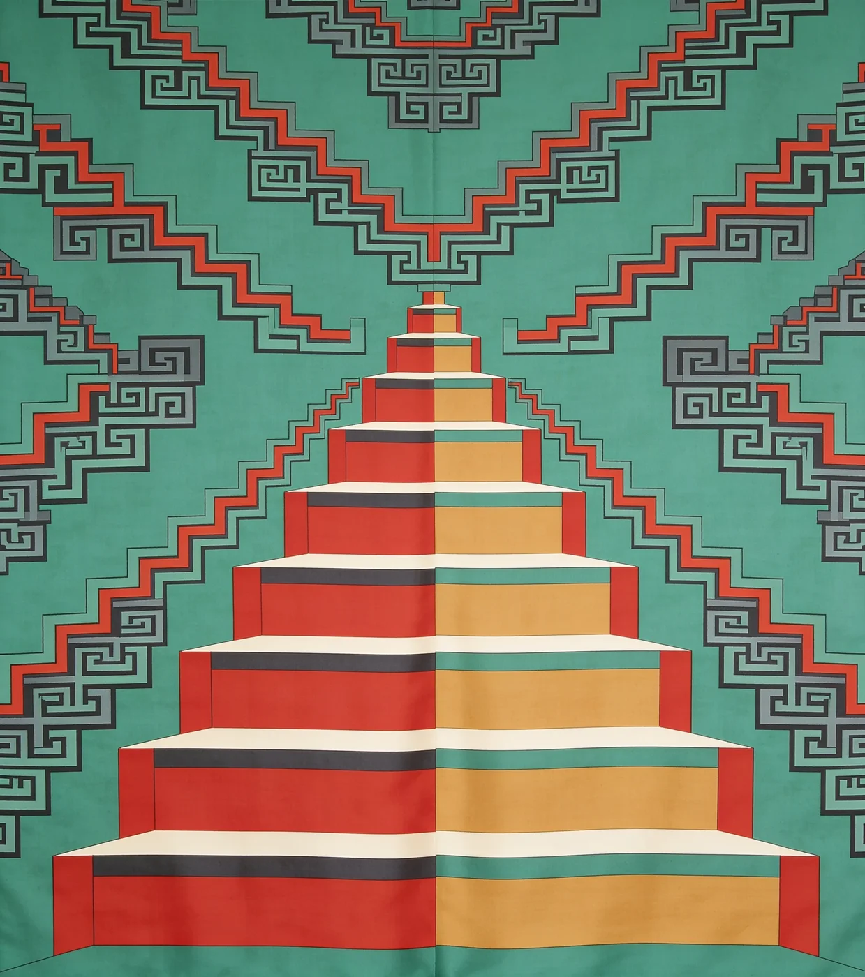 Escalera kimono, inside: the printed lining