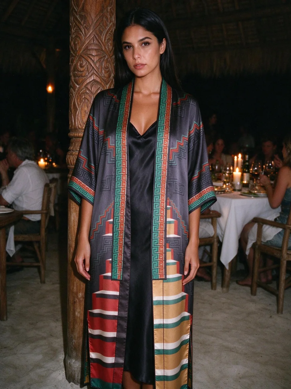 Escalera kimono, worn in Tulum