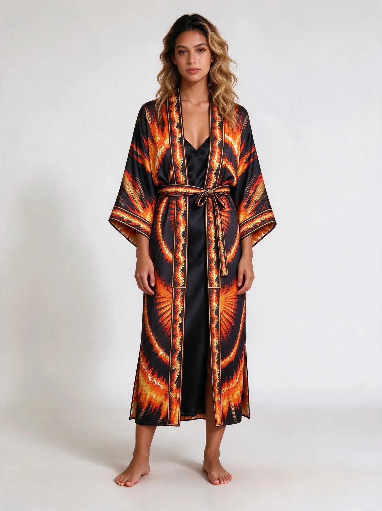 Kecak silk kimono
