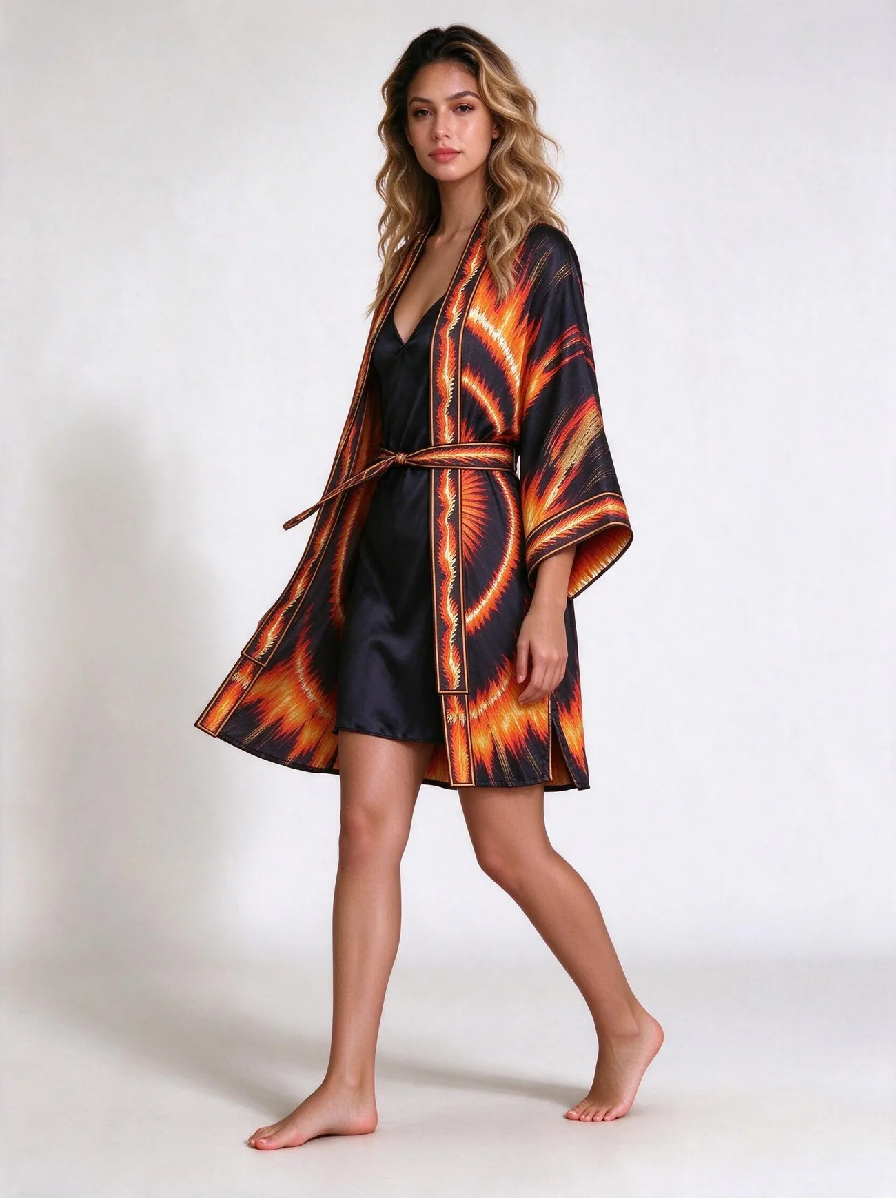 Kecak kimono, short · in movement