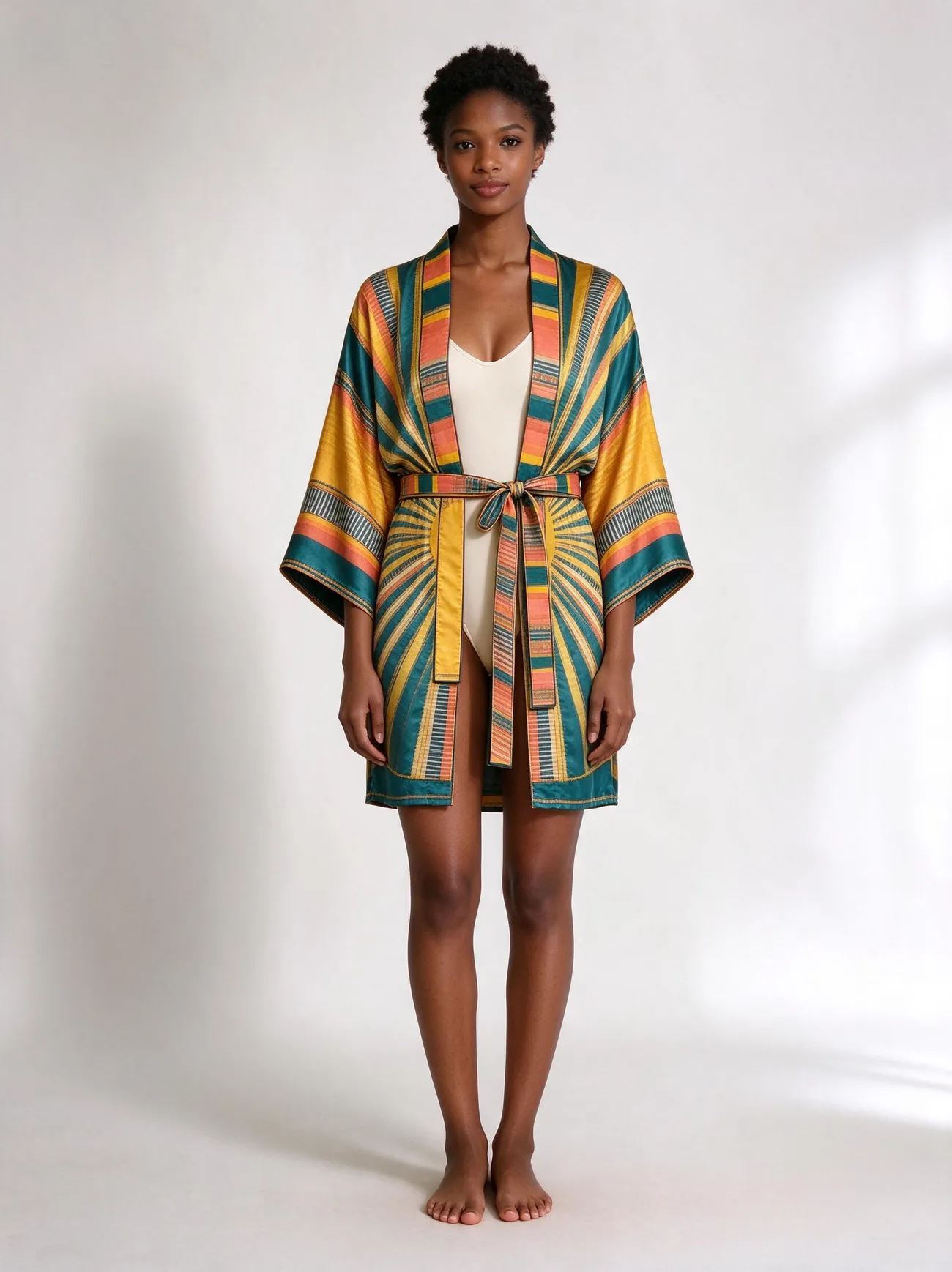 Lamba silk kimono, short