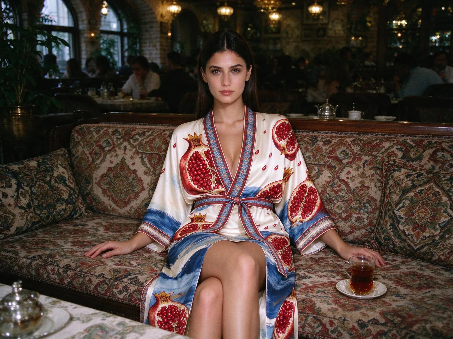 Nar kimono, belted for dinner