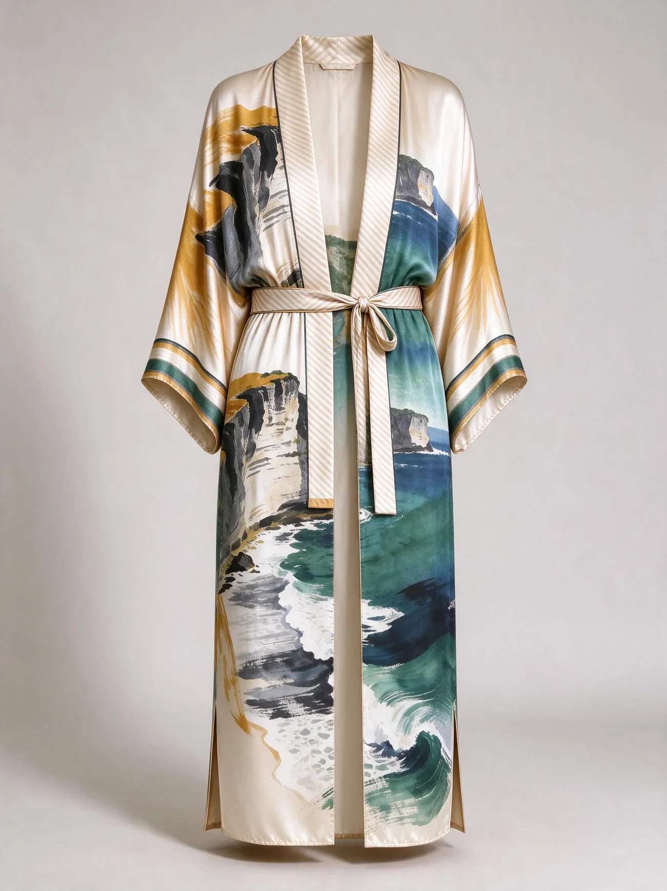 Ombak kimono, detail: the band ends at the hip