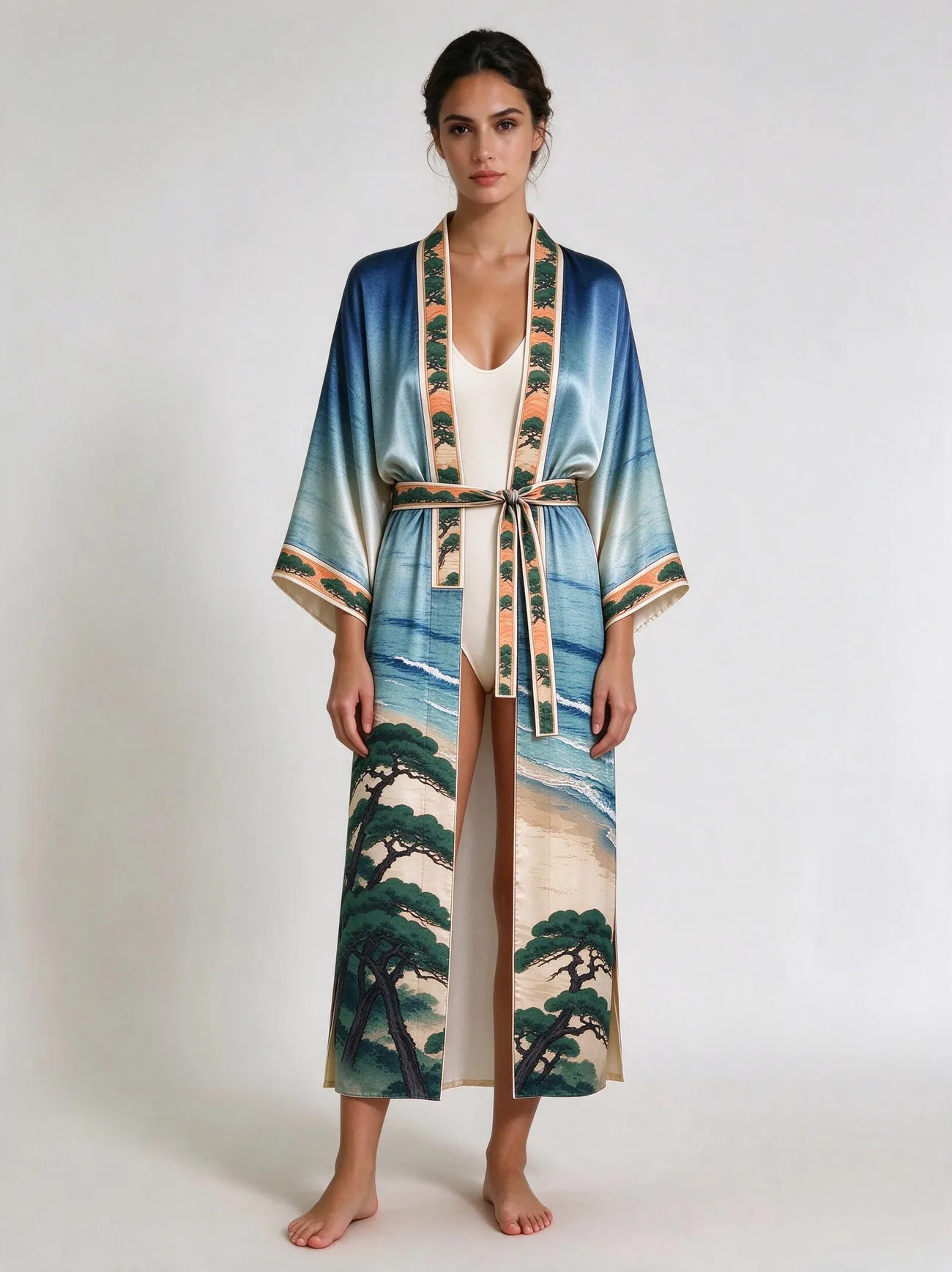 Pampelonne silk kimono