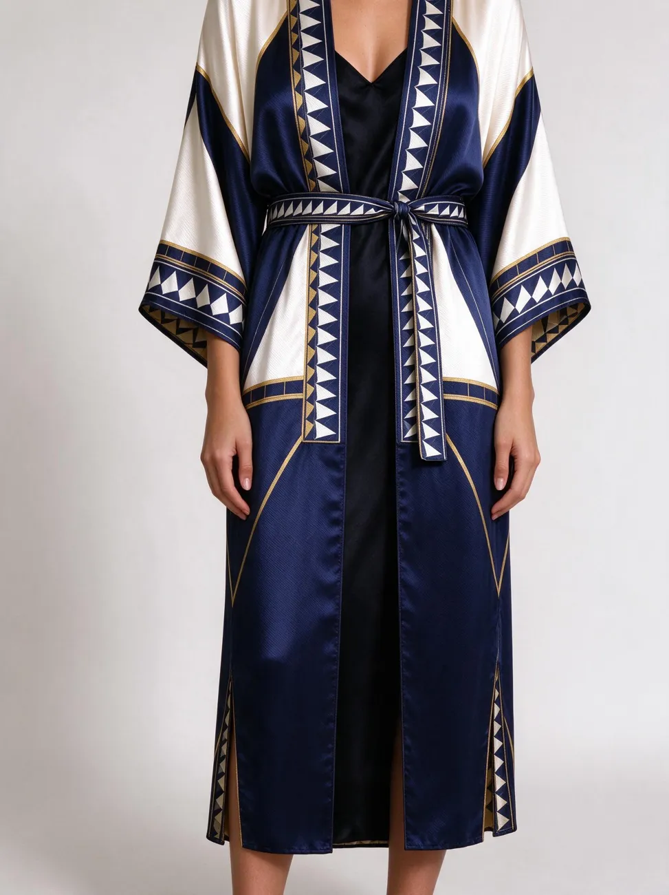 Ramatuelle kimono, detail: the band ends at the hip