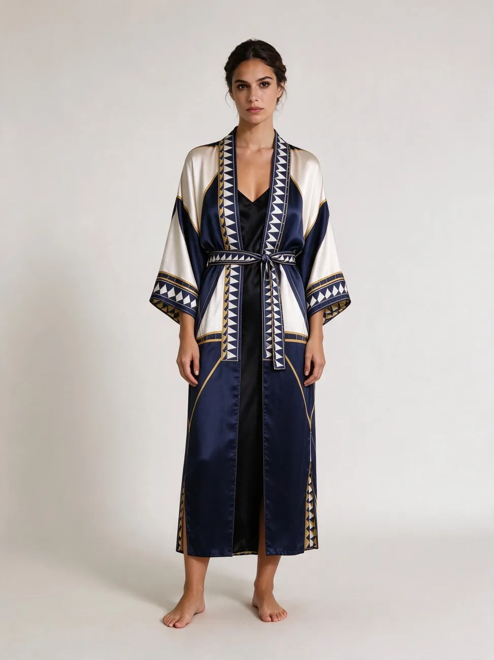 Ramatuelle silk kimono