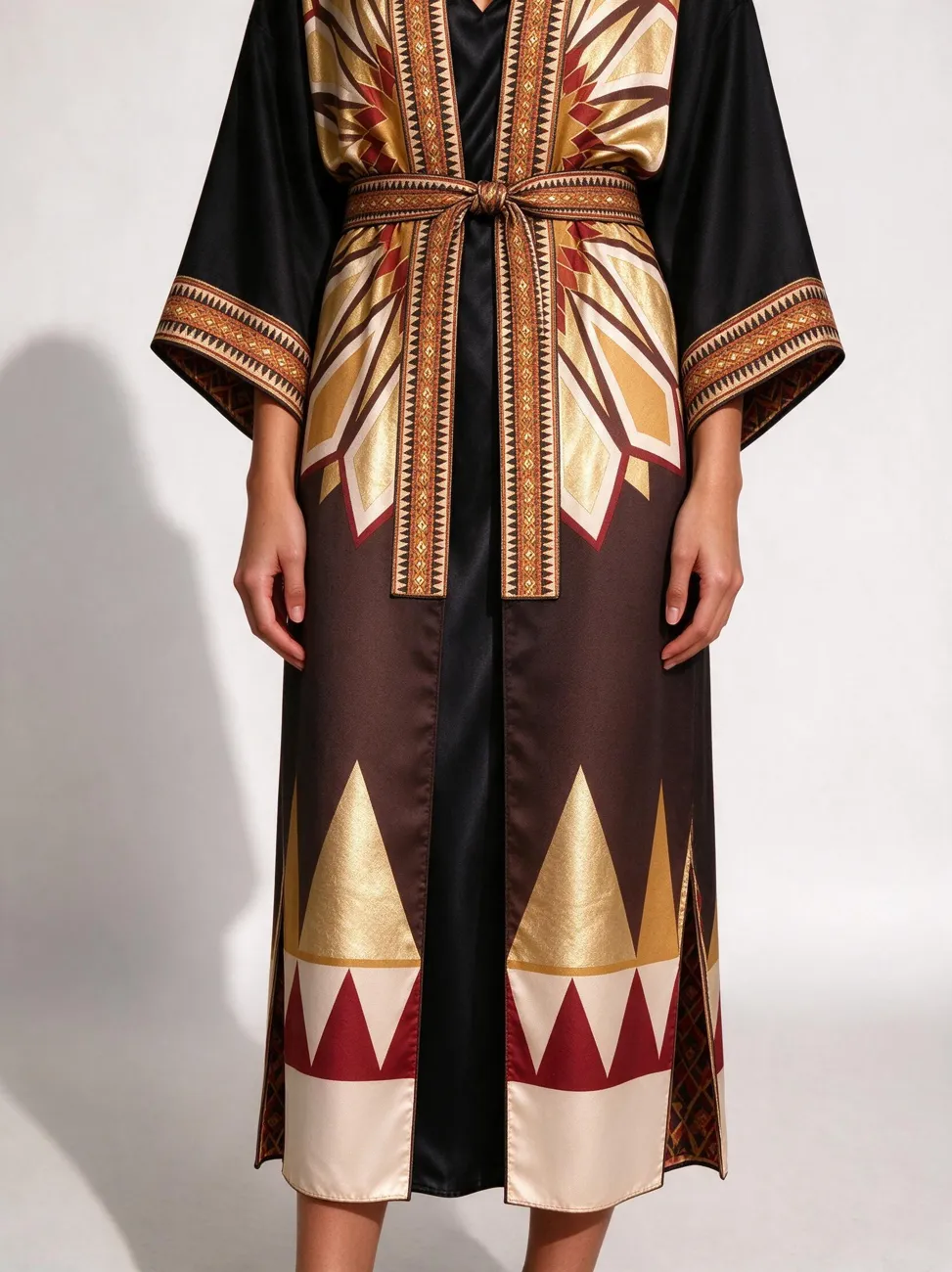 Sadu kimono, detail: the band ends at the hip