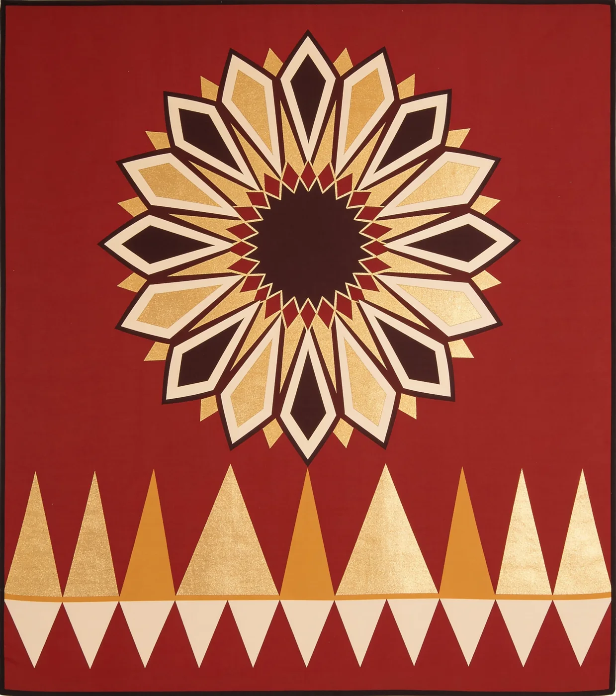 Sadu kimono, inside: the printed lining