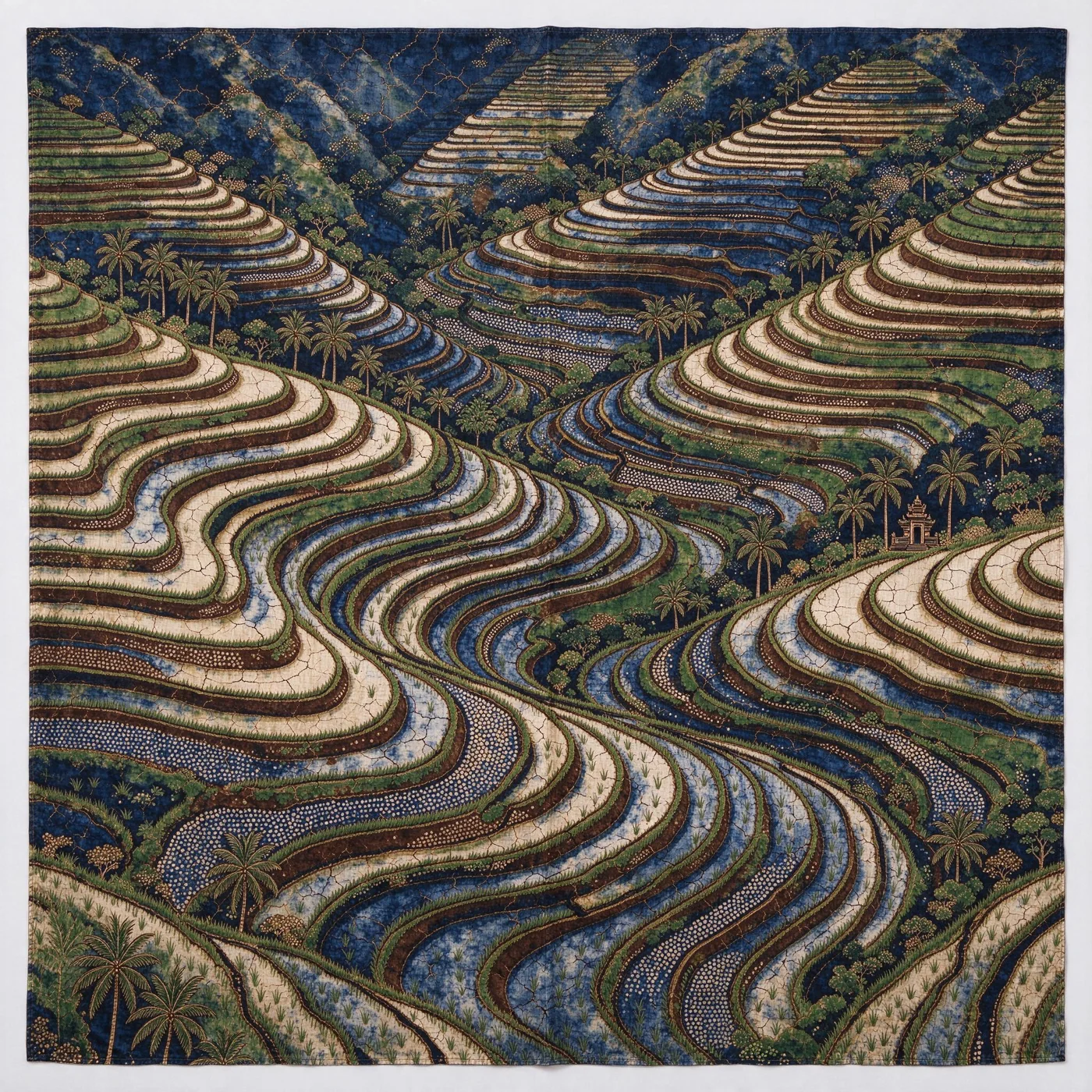 Sawah kimono, the print