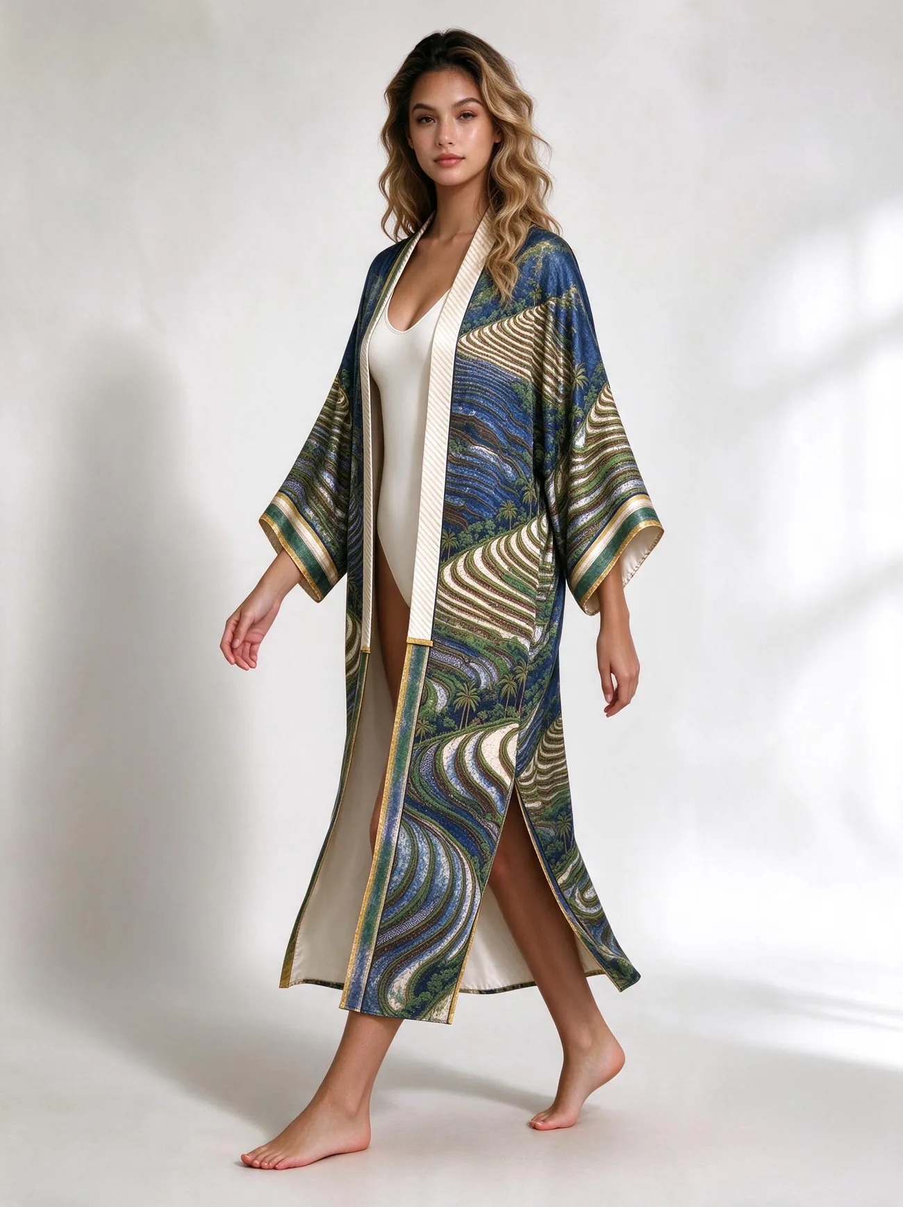 Sawah kimono, in movement
