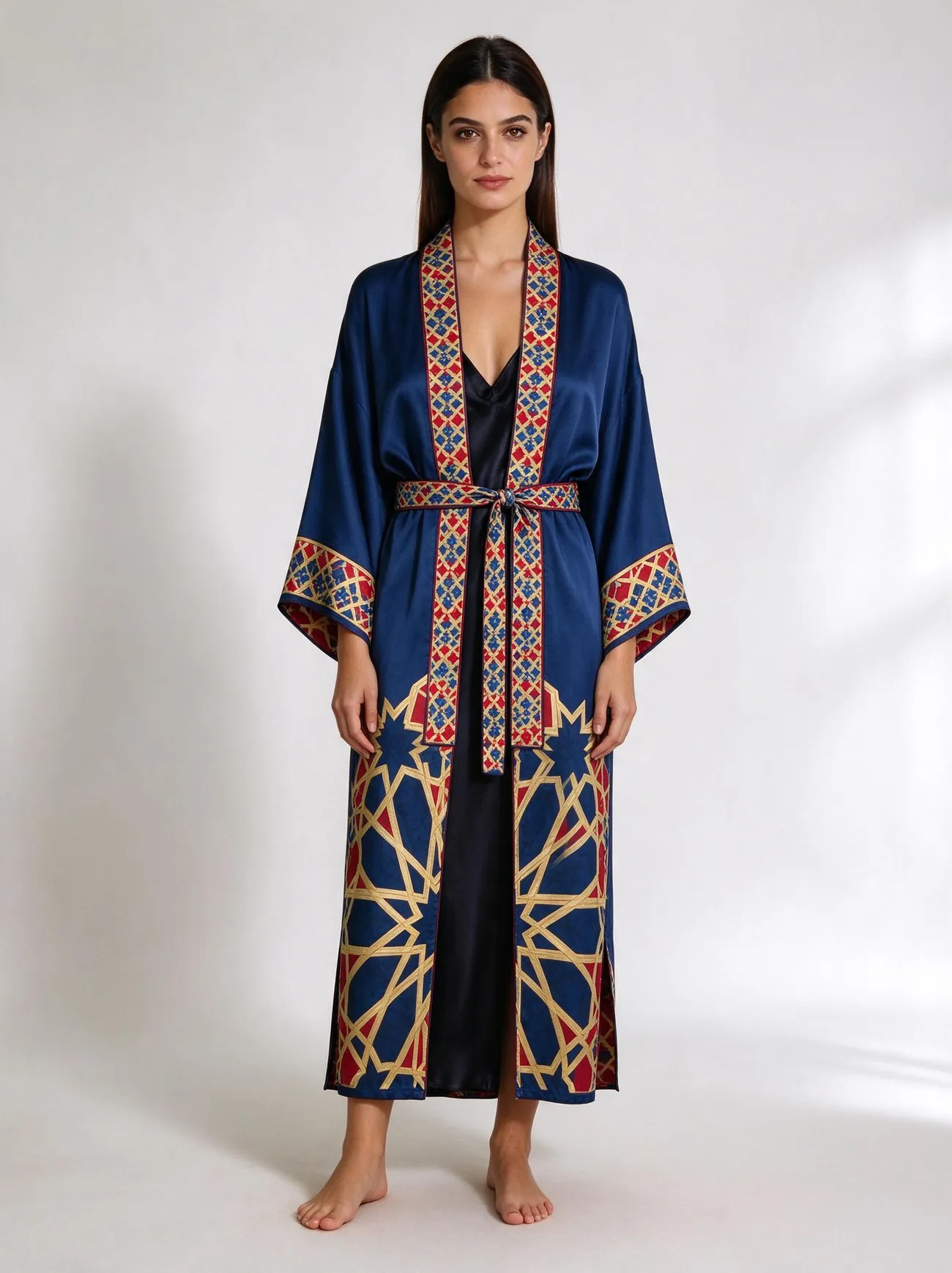 Shebeke silk kimono