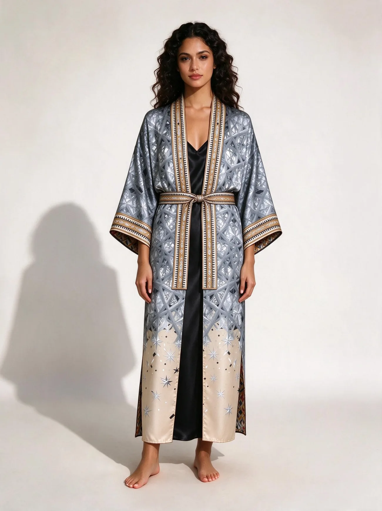 Shuaa silk kimono