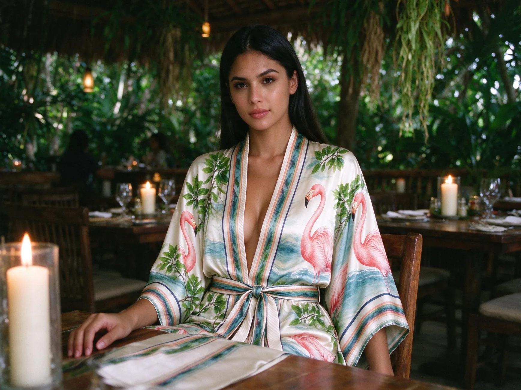 Sian Ka'an kimono, belted for dinner