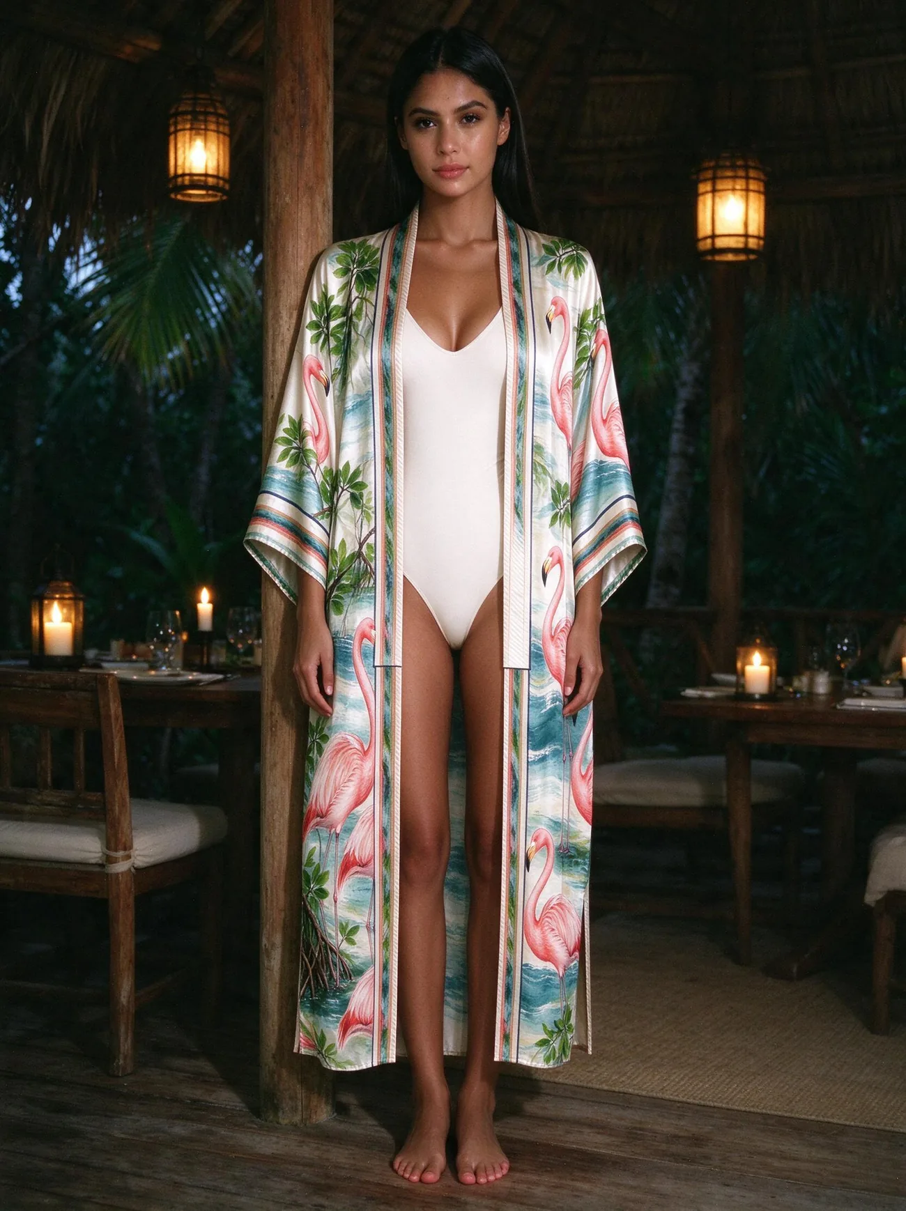 Sian Ka'an kimono worn
