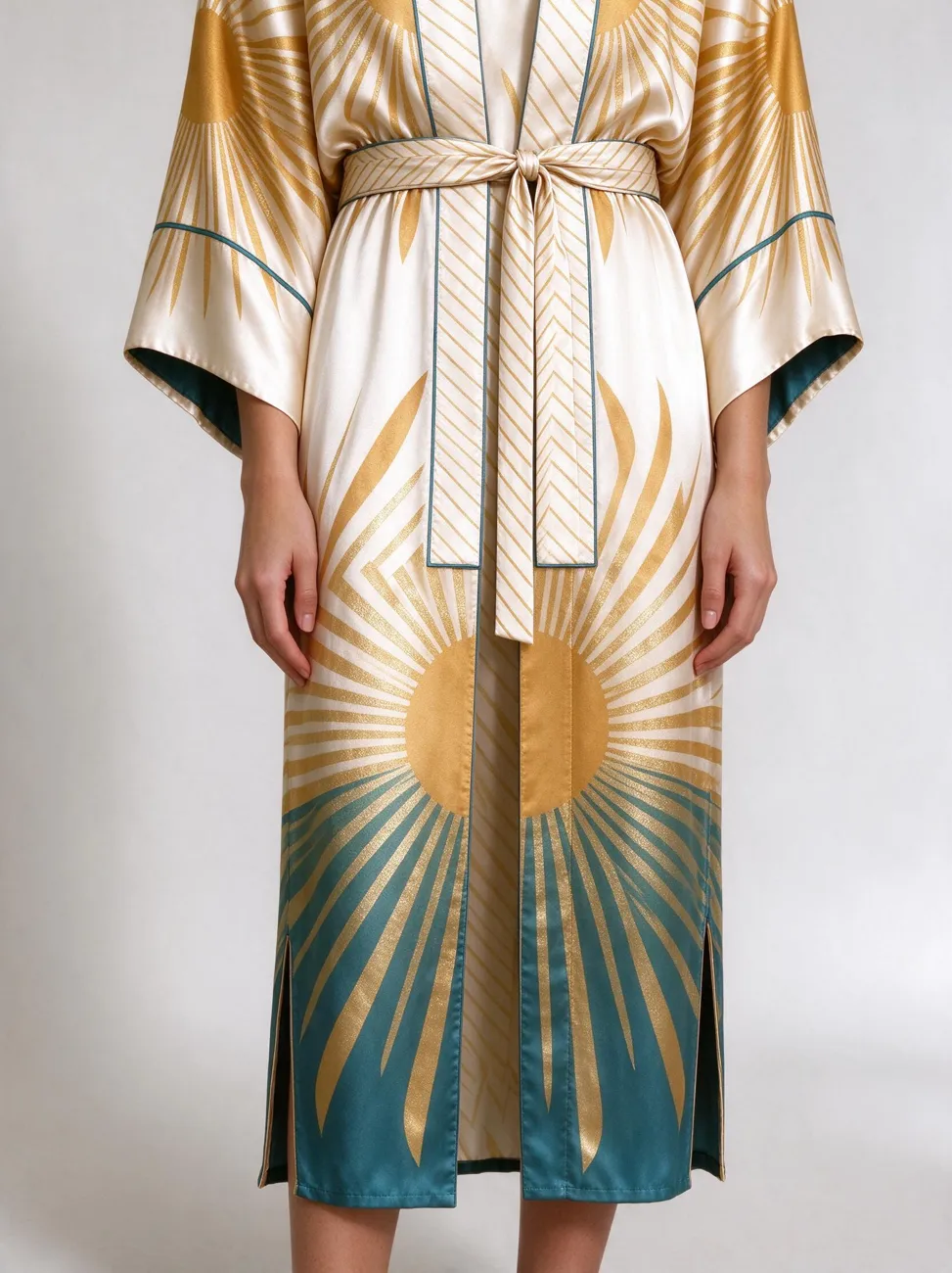 Solaro kimono, detail: the band ends at the hip
