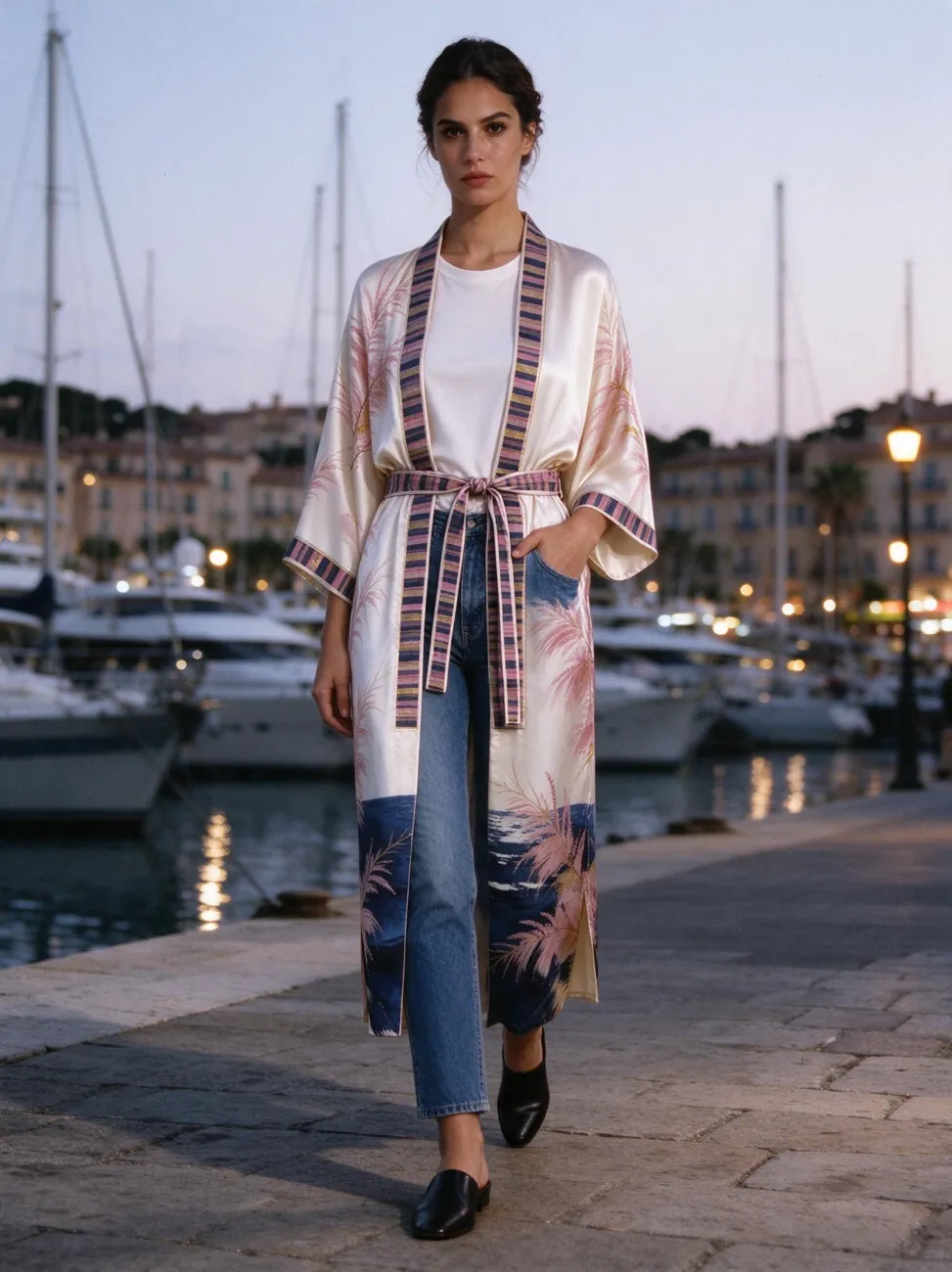 Tamaris kimono, in the evening, over jeans