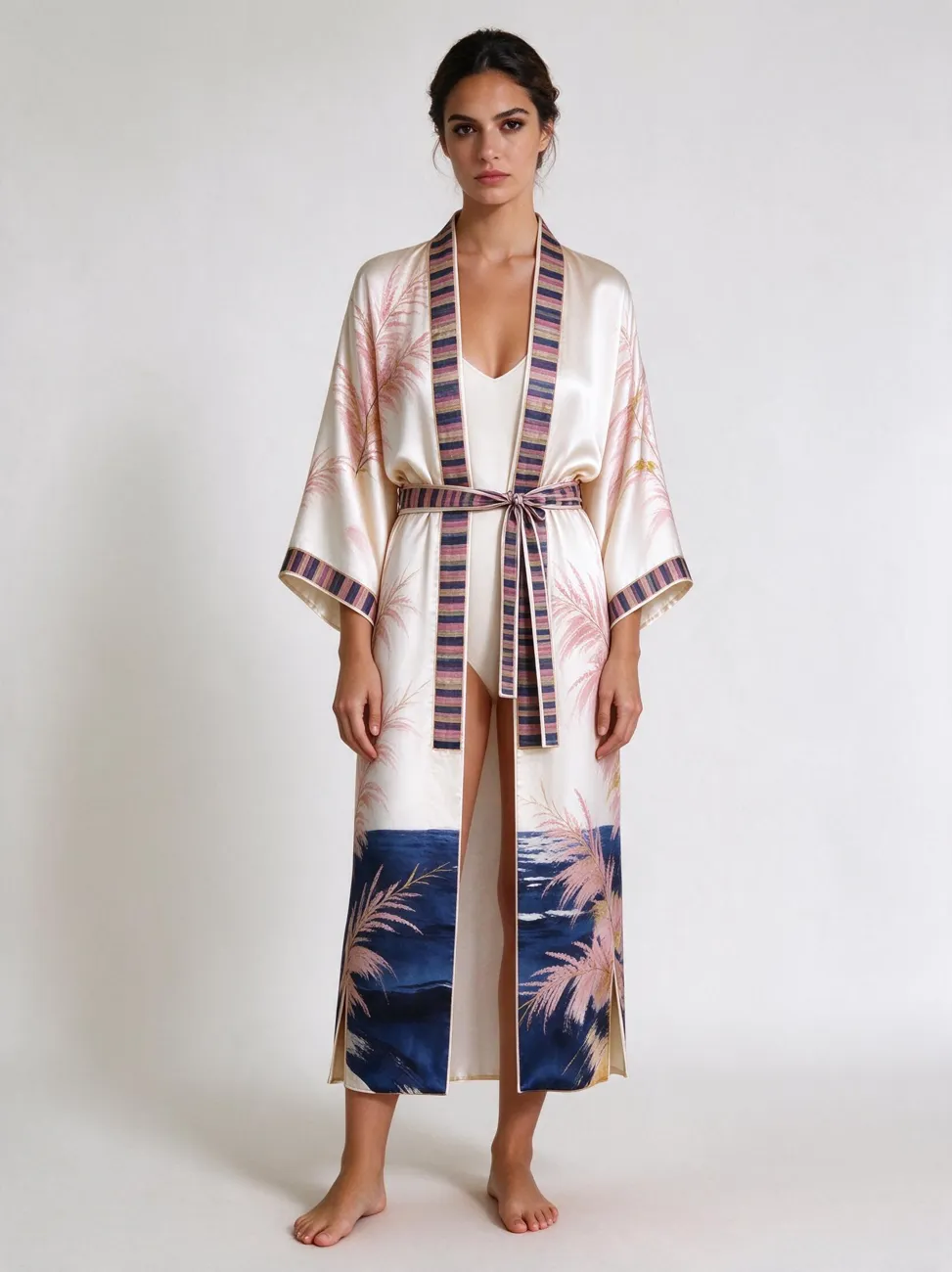 Tamaris kimono, belted, worn as a dress