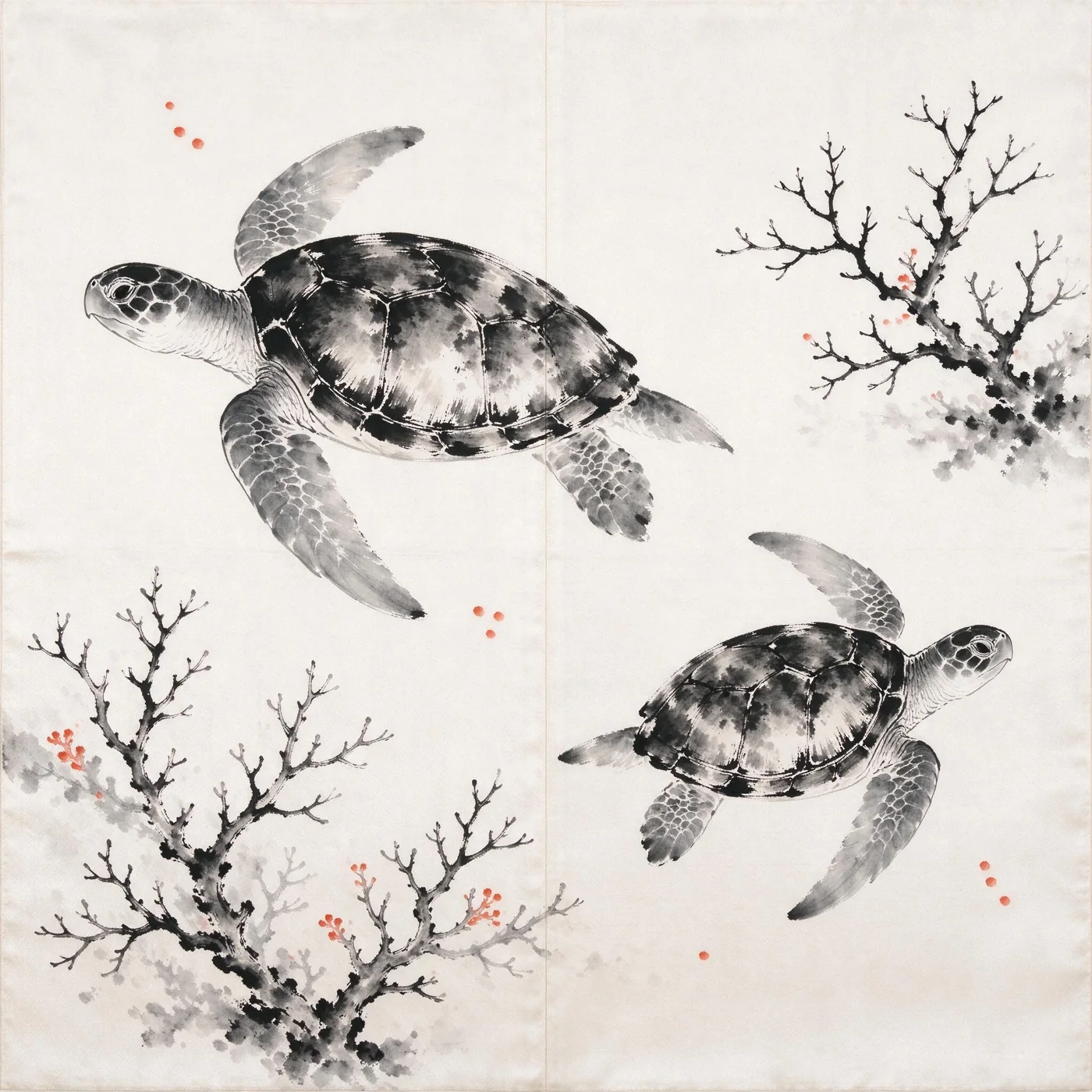 Tanikely kimono, the print
