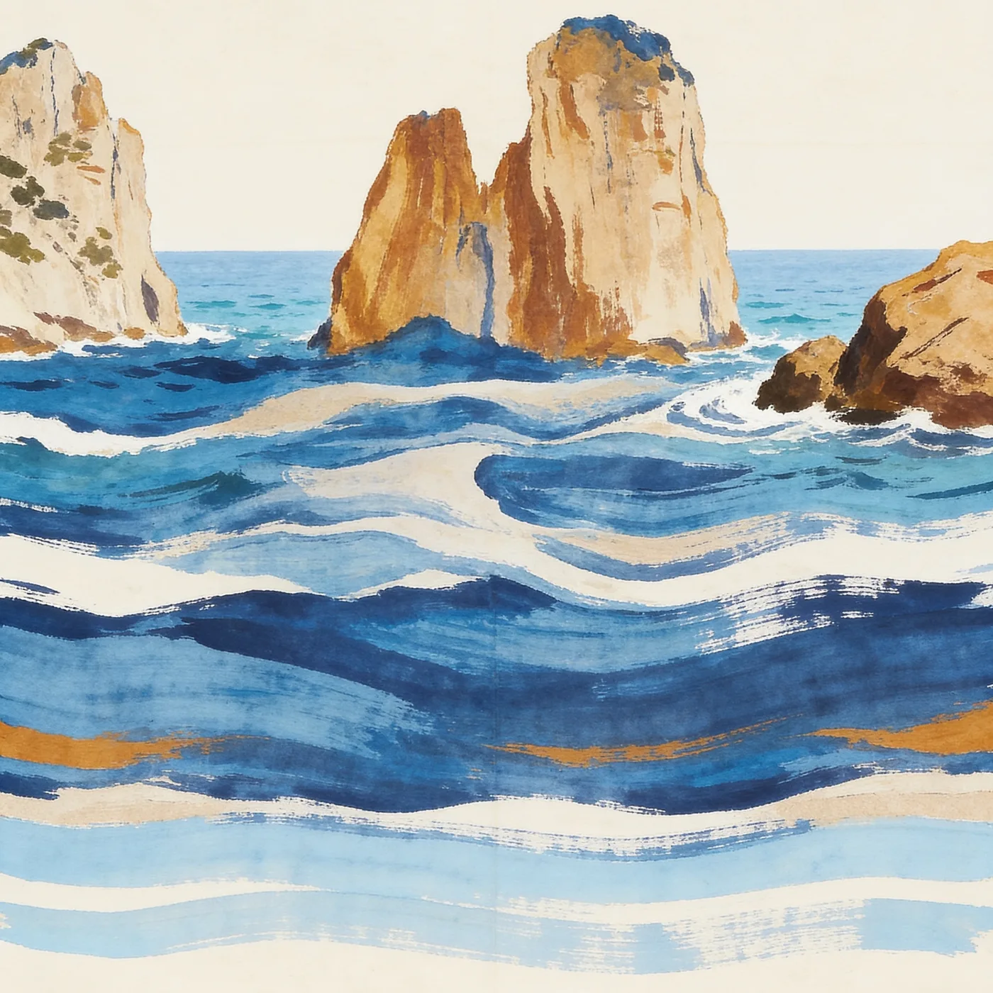 Tragara kimono, the print