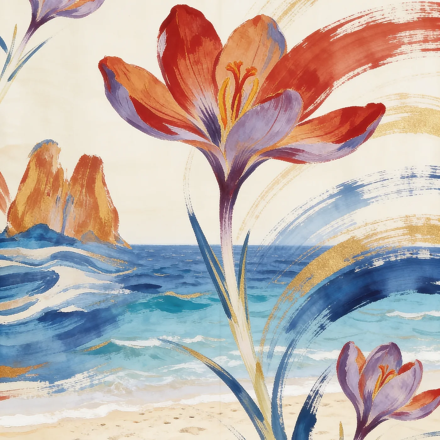 Zafaran kimono, the print