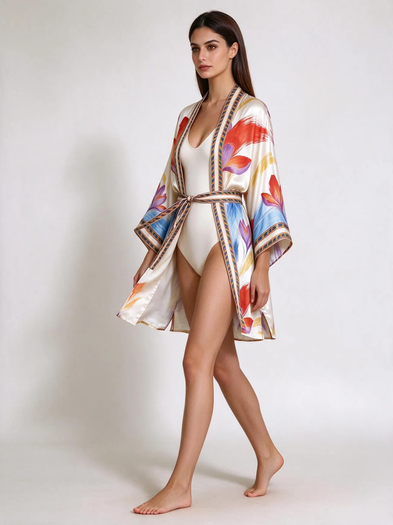 Zafaran kimono, short · in movement